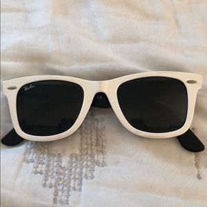 White Rayban Wayfarer sunglasses